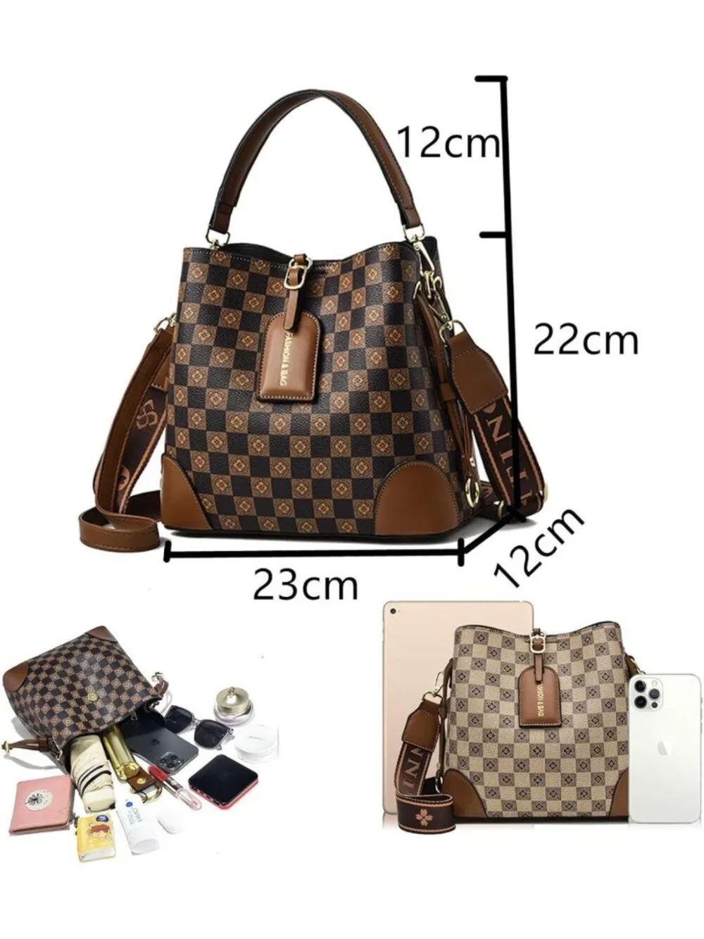 Chic Women's Hobo Satchel Tote Bag - Stylish Top Handle Bucket Purse